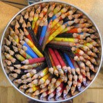 photograph of a bucket of colored pencils (pattern and repetition) by https://flic.kr/p/2PWmV Procsilas Moscas